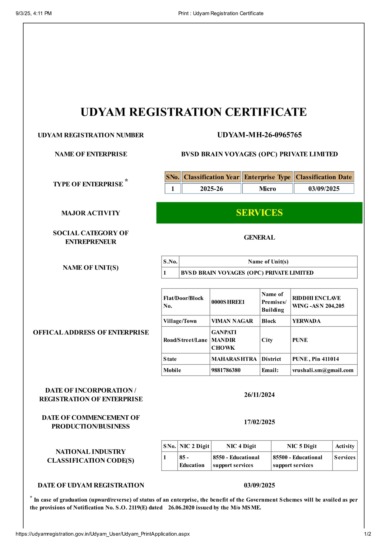 Udyam Registration